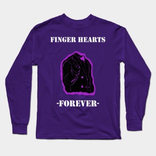 Finger Hearts Forever Purple Long Sleeve T-Shirt